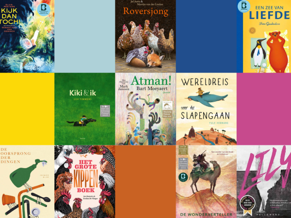 Collage bekroonde boeken